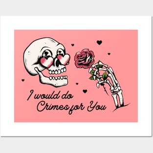 Valentine's Skull Posters and Art